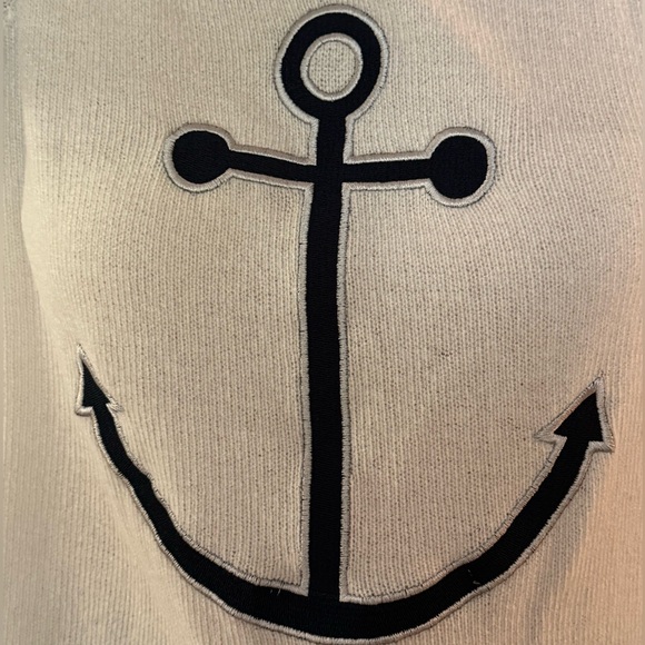 Lulu B White Anchor Chenille Sweater - Picture 6 of 12